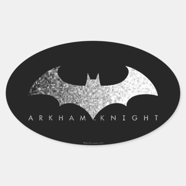 Batman_Arkham_Knight_Pixel_Logo_Oval_Sticker_1 Batman Arkham Knight Pixel Logo Oval Sticker
