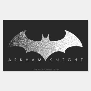 Batman_Arkham_Knight_Pixel_Logo_Rectangular_Sticker_1 Batman Arkham Knight Pixel Logo Rectangular Sticker