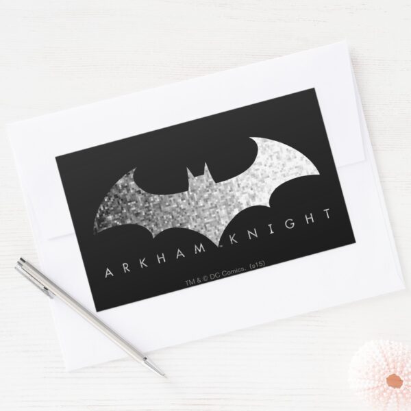 Batman_Arkham_Knight_Pixel_Logo_Rectangular_Sticker_3 Batman Arkham Knight Pixel Logo Rectangular Sticker