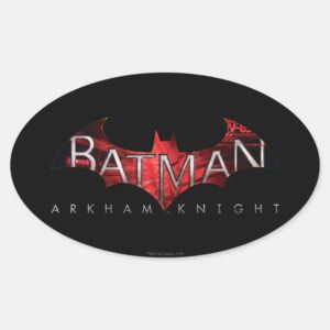Batman_Arkham_Knight_Red_Logo_Oval_Sticker_1 Batman Arkham Knight Red Logo Oval Sticker
