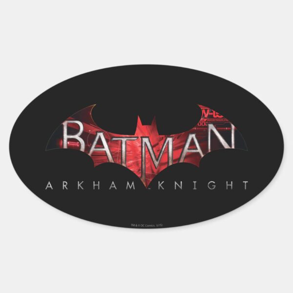 Batman_Arkham_Knight_Red_Logo_Oval_Sticker_1 Batman Arkham Knight Red Logo Oval Sticker