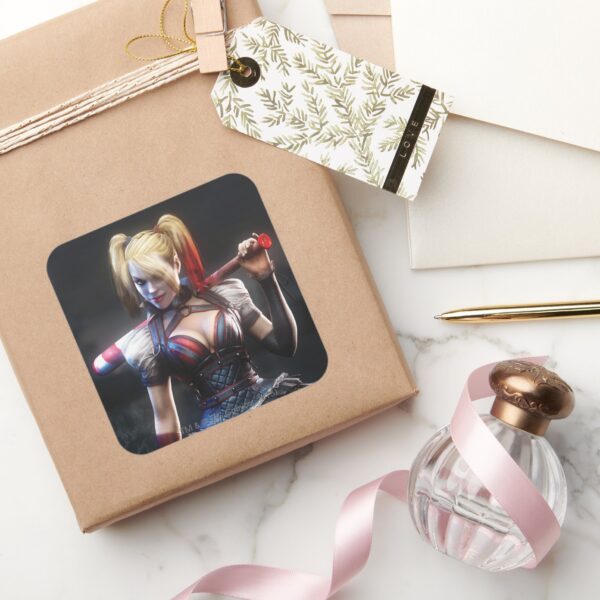 Batman_Arkham_Knight___Harley_Quinn_with_Bat_Square_Sticker_5 Batman Arkham Knight Harley Quinn With Bat Square Sticker