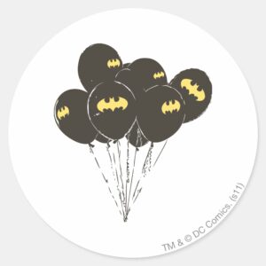 Batman Balloons Classic Round Sticker