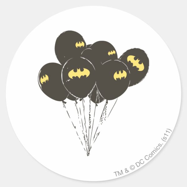 Batman_Balloons_Classic_Round_Sticker_1 Batman Balloons Classic Round Sticker