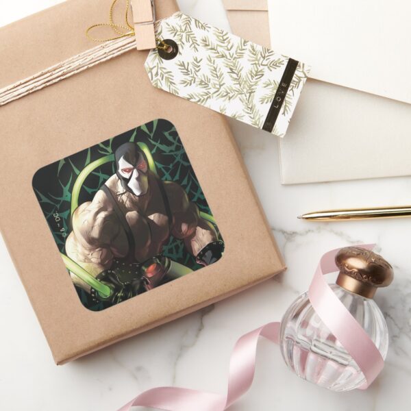 Batman_Bane_Bat_Swarm_Illustration_Square_Sticker_5 Batman Bane Bat Swarm Illustration Square Sticker