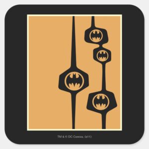 Batman Black Orange Frame Square Sticker