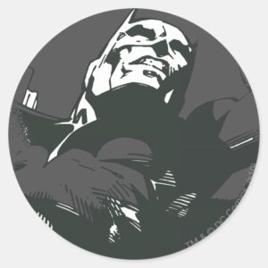 Batman Black White Graffiti Stencil Classic Round Sticker