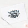 Batman_Car_and_Flames_Classic_Round_Sticker_3 Batman Car And Flames Classic Round Sticker