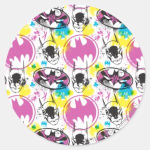 Batman Color Code Pattern 3 Classic Round Sticker