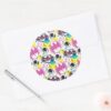 Batman_Color_Code_Pattern_3_Classic_Round_Sticker_3 Batman Color Code Pattern 3 Classic Round Sticker