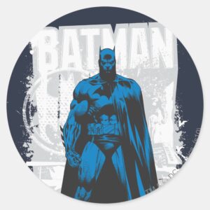 Batman Comic Vintage Full View Classic Round Sticker