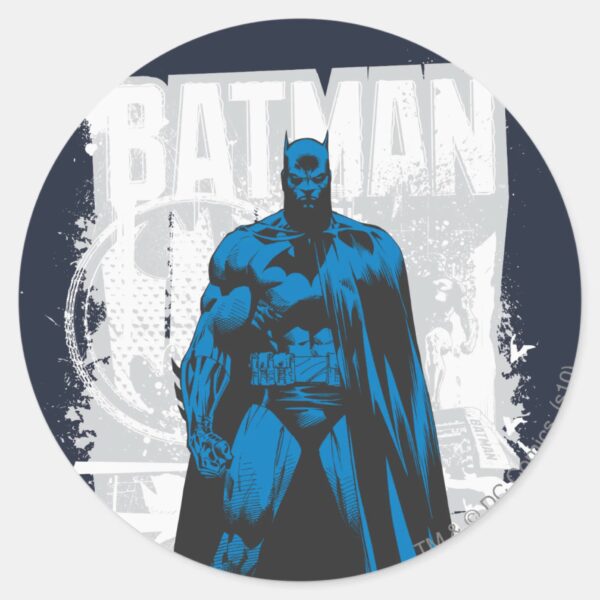 Batman_Comic_-_Vintage_Full_View_Classic_Round_Sticker_1 Batman Comic Vintage Full View Classic Round Sticker