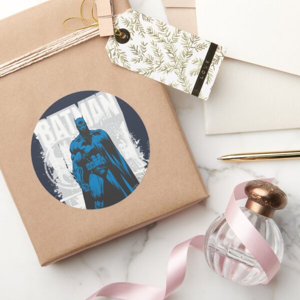 Batman_Comic_-_Vintage_Full_View_Classic_Round_Sticker_5 Batman Comic Vintage Full View Classic Round Sticker