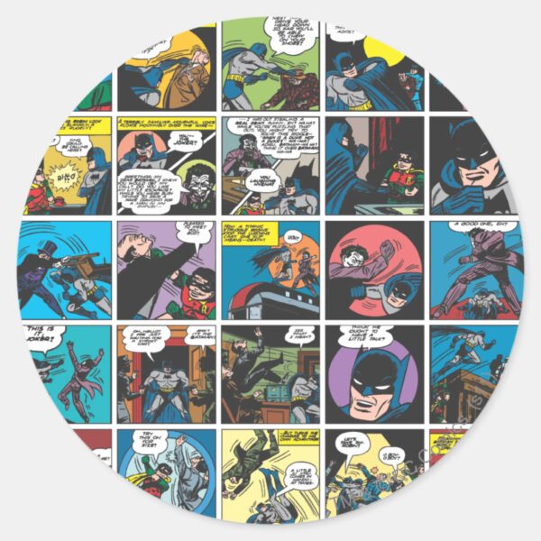 Batman_Comic_Panel_5x5_Classic_Round_Sticker_1 Batman Comic Panel 5x5 Classic Round Sticker