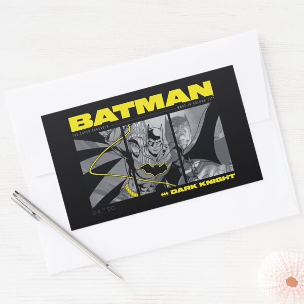 Batman_Comic_Tri-Panel_Graphic_Rectangular_Sticker_3 Batman Comic Tri Panel Graphic Rectangular Sticker