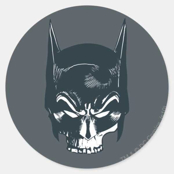 Batman_Cowl_Skull_Icon_Classic_Round_Sticker_1 Batman Cowl Skull Icon Classic Round Sticker