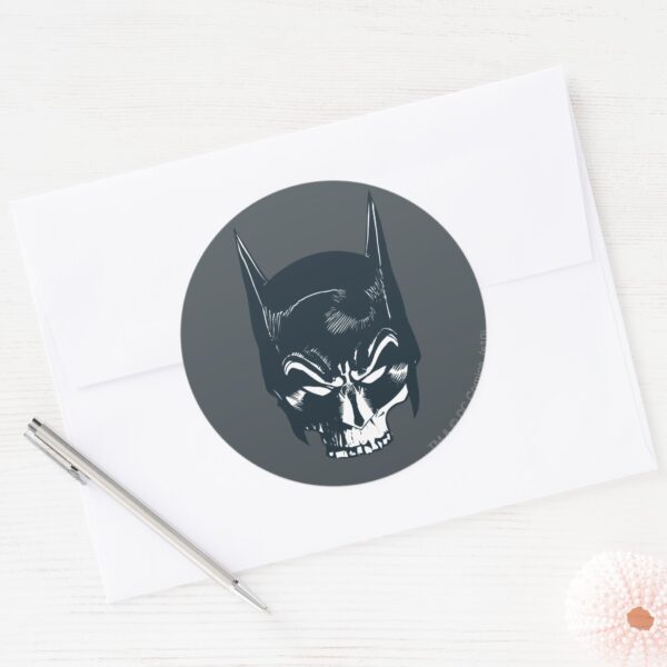 Batman_Cowl_Skull_Icon_Classic_Round_Sticker_3 Batman Cowl Skull Icon Classic Round Sticker