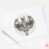 Batman_Cowl_and_Skull_Crest_Classic_Round_Sticker_3 Batman Cowl And Skull Crest Classic Round Sticker
