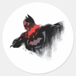 Batman Crimson Batarang Classic Round Sticker