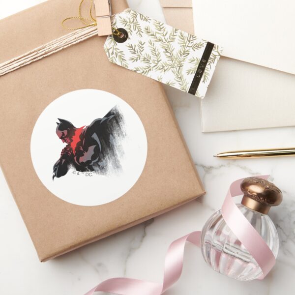 Batman_Crimson_Batarang_Classic_Round_Sticker_5 Batman Crimson Batarang Classic Round Sticker