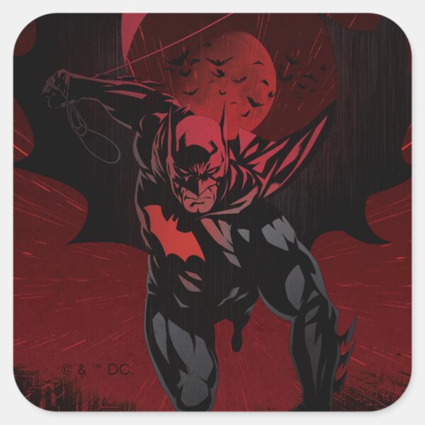 Batman_Crimson_Leap_Square_Sticker_1 Batman Crimson Leap Square Sticker