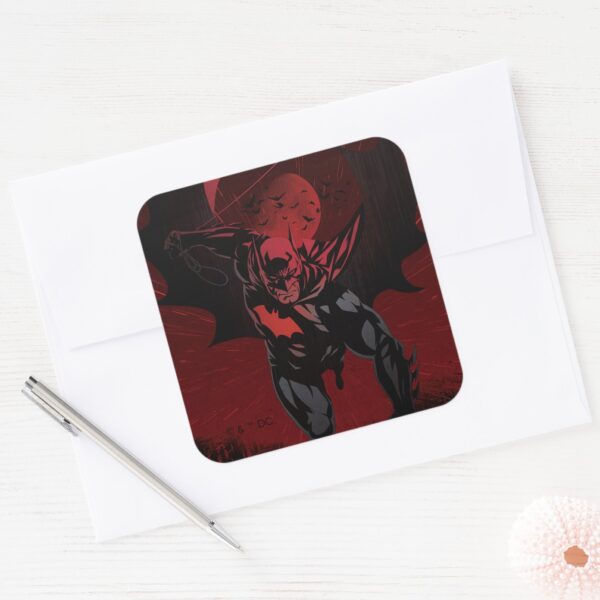 Batman_Crimson_Leap_Square_Sticker_3 Batman Crimson Leap Square Sticker