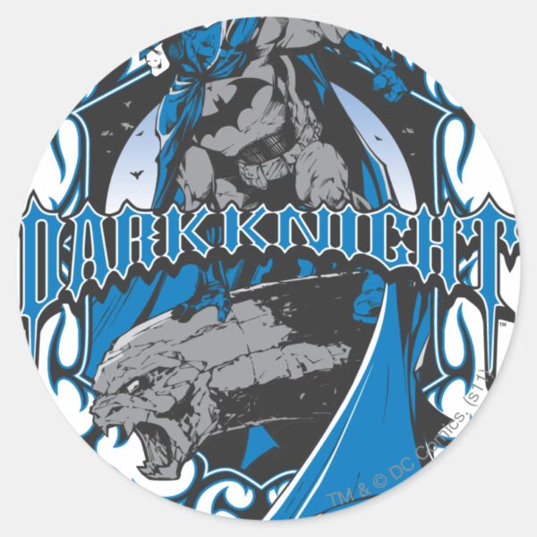 Batman_Dark_Knight___Blue_Grey_Logo_Classic_Round_Sticker_1 Batman Dark Knight Blue Grey Logo Classic Round Sticker
