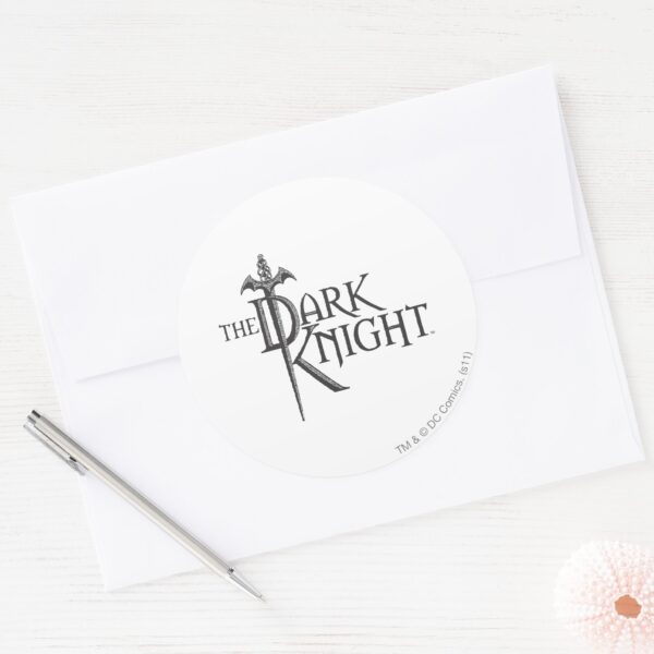 Batman_Dark_Knight___Name_Brown_Logo_Classic_Round_Sticker_3 Batman Dark Knight Name Brown Logo Classic Round Sticker