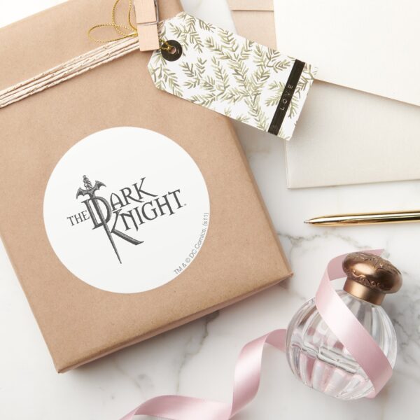 Batman_Dark_Knight___Name_Brown_Logo_Classic_Round_Sticker_5 Batman Dark Knight Name Brown Logo Classic Round Sticker