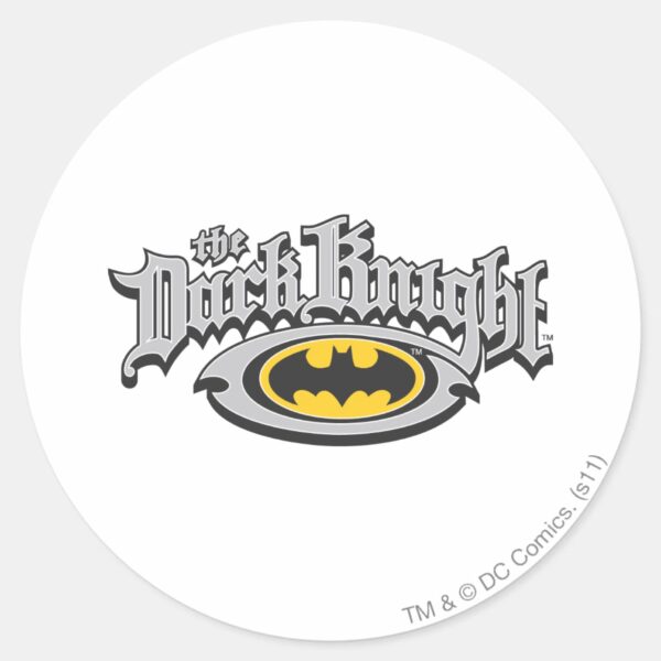 Batman_Dark_Knight___Name_and_Oval_Logo_Classic_Round_Sticker_1 Batman Dark Knight Name And Oval Logo Classic Round Sticker
