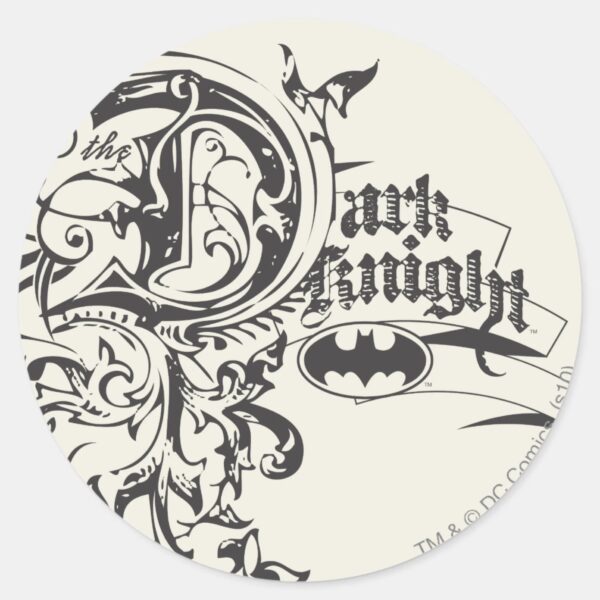 Batman_Dark_Knight___Ornate_Logo_Classic_Round_Sticker_1 Batman Dark Knight Ornate Logo Classic Round Sticker
