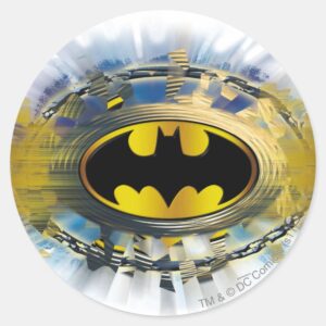 Batman Decorated Logo Classic Round Sticker