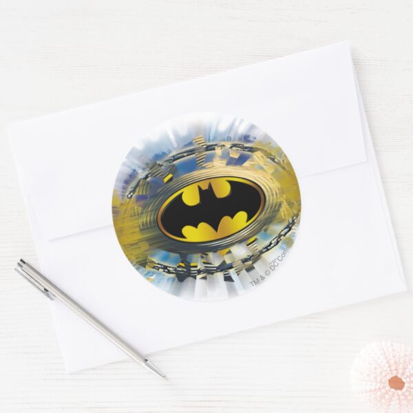 Batman_Decorated_Logo_Classic_Round_Sticker_3 Batman Decorated Logo Classic Round Sticker