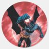 Batman_Firey_Sky_Classic_Round_Sticker_1 Batman Firey Sky Classic Round Sticker