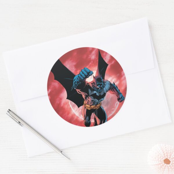Batman_Firey_Sky_Classic_Round_Sticker_3 Batman Firey Sky Classic Round Sticker