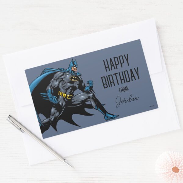 Batman_Fists___Happy_Birthday_Rectangular_Sticker_3 Batman Fists Happy Birthday Rectangular Sticker