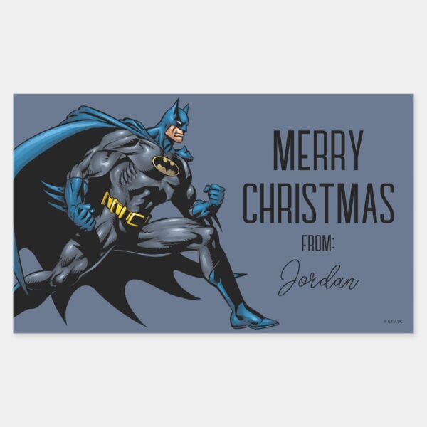 Batman_Fists___Merry_Christmas_Rectangular_Sticker_1 Batman Fists Merry Christmas Rectangular Sticker