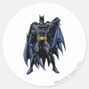 Batman Full Color Front Classic Round Sticker