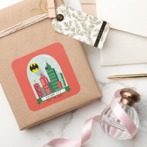 Batman Gotham City™ Snow Globe Graphic Square Sticker