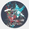 Batman_Gotham_Guardian_Lineart_Collage_Classic_Round_Sticker_1 Batman Gotham Guardian Lineart Collage Classic Round Sticker