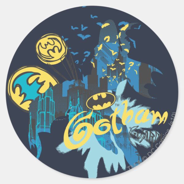 Batman_Gotham_Guardian_Notebook_Sketch_Classic_Round_Sticker_1 Batman Gotham Guardian Notebook Sketch Classic Round Sticker