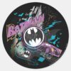 Batman Gotham Skyline Sketch Classic Round Sticker