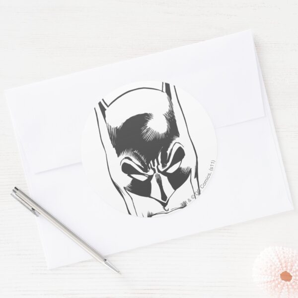 Batman_Head_Classic_Round_Sticker_3 Batman Head Classic Round Sticker