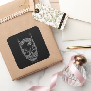 Batman Head Mantra Square Sticker