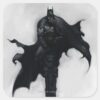 Batman_Illustration_Square_Sticker_1 Batman Illustration Square Sticker