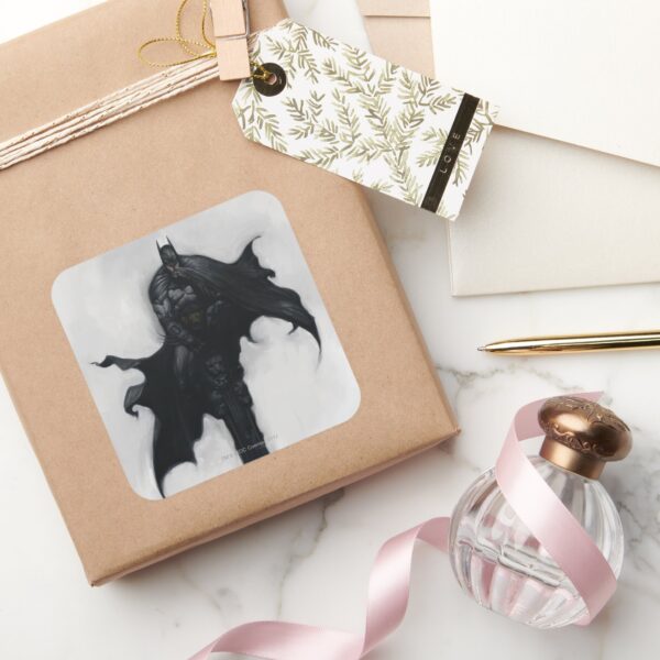 Batman_Illustration_Square_Sticker_5 Batman Illustration Square Sticker