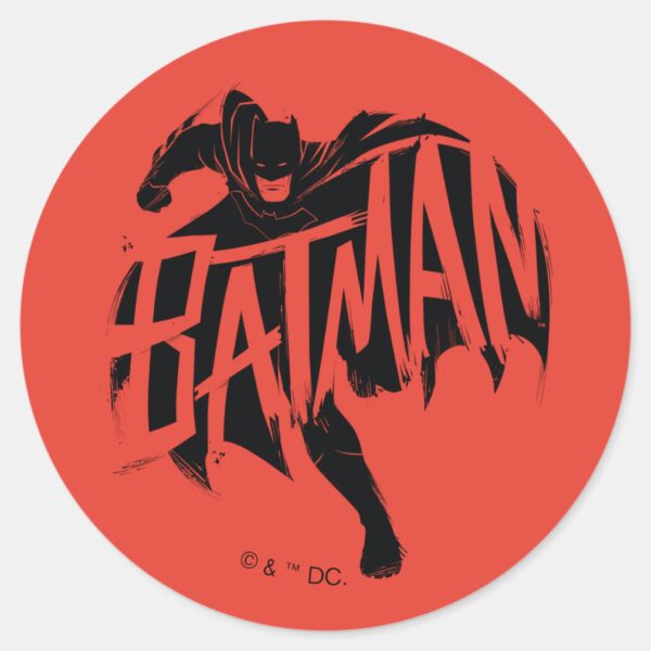 Batman_Ink_Brush_Name_Classic_Round_Sticker_1 Batman Ink Brush Name Classic Round Sticker