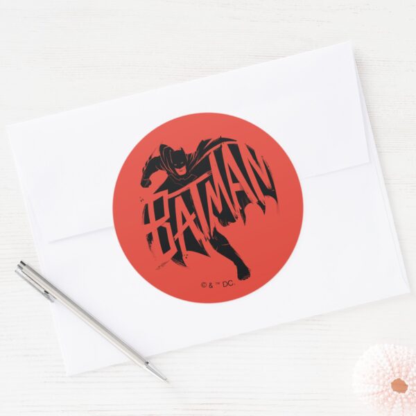Batman_Ink_Brush_Name_Classic_Round_Sticker_3 Batman Ink Brush Name Classic Round Sticker