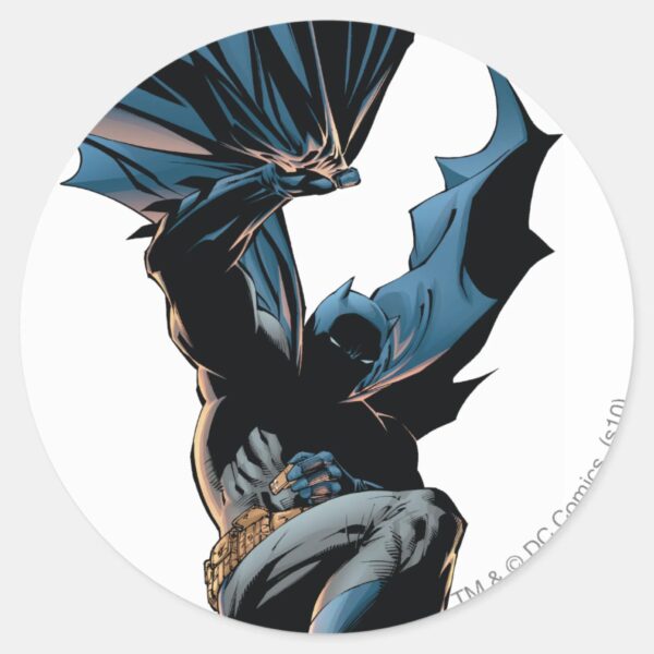 Batman_Jumping_Down_Action_Shot_Classic_Round_Sticker_1 Batman Jumping Down Action Shot Classic Round Sticker
