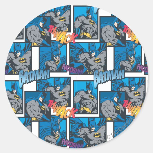 Batman_Knight_FX_-_30A_Thwack_Fwooshh_pattern_Classic_Round_Sticker_1 Batman Knight FX 30A Thwack Fwooshh Pattern Classic Round Sticker